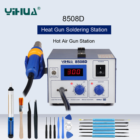 YIHUA 8508D Hot Air Gun Soldering Station Heat Gun Desoldering Station Digital Display Air Pump Rework Station IC / PCB Repair ► Photo 1/6