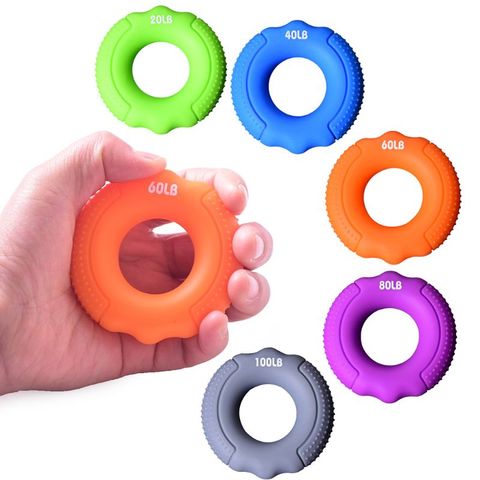 1pc Hand Grip Strengthener Ring Forearm Wrist Finger Exerciser Carpal Expander 20/40/60/80/100LB ► Photo 1/6