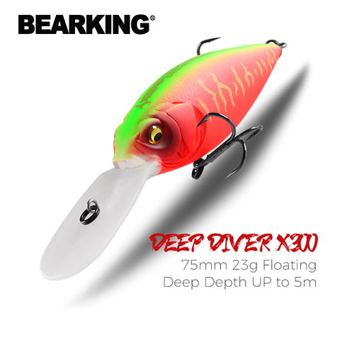 BEARKING 75mm 23g TOP Fishing lures floating crank bait deep diver bait lure High Quality Hard Baits professional Action Wobbler ► Photo 1/6