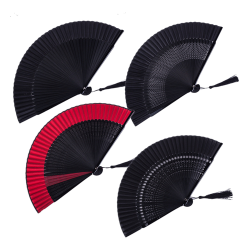 Chinese Style Black Fan Folding Fan Female Classical Dance Fan Craft Fan Folding Fan ► Photo 1/6