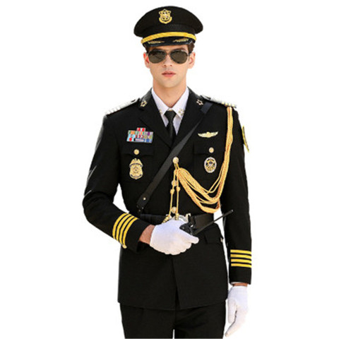 High-Grade Work Wear Men's Spring And Autumn Business Suit Coat Classical Military Uniform Security Guard For Cosplay Gift ► Photo 1/6