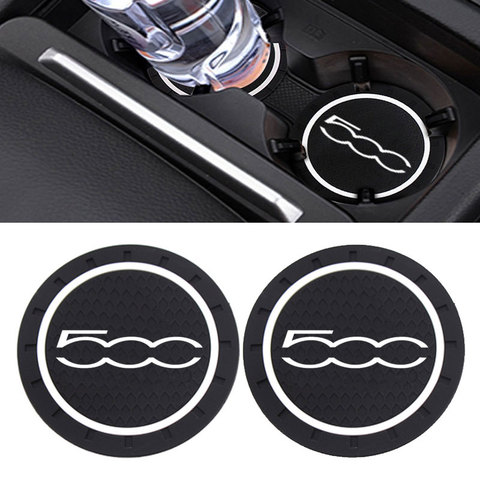 1 / 2pcs Car Coaster Decorate Accessories Water Cup Slot Case For Fiat 500 Punto For Abarth Stilo Palio Bravo Doblo Auto Styling ► Photo 1/6
