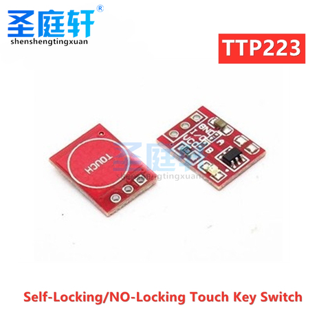 10pcs/lot  New TTP223 Channel Type Capacitor Touch Button Module Self Lock Touch Switch Sensor ► Photo 1/4