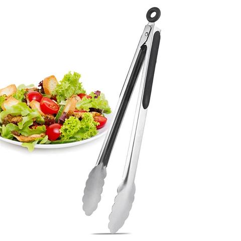 12in Food Tong Stainless Steel Kitchen Tongs Silicone Non-slip Cooking Clip Clamp BBQ Salad Tools Grill Kitchen Accessories ► Photo 1/6