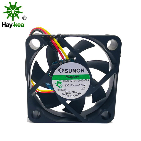 For Sunon HA40101V4-0000-c99 4010 40MM 4CM 40*40*10 Cooling fan 12V 0.8W 0.06A 3 pin or 2 pin Support velocimetry HA40101V4 ► Photo 1/6