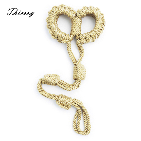 Thierry Soft Polyester Bondage Rope  Slave Bondage Soft Handcuffs Leash Sling Fetish Restraint Sex Toys for Couples Adult Game ► Photo 1/6