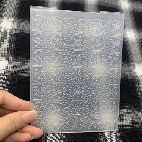 Hexagon geometric flowers print DIY Plastic Embossing Folders for DIY Scrapbooking Paper Craft/Card Making Decoration Supplies ► Photo 1/4