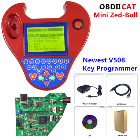 Newest V508 Super Smart Mini ZedBull Car Transponder Key Programming Mini Zed bull No Tokens Limitation Chip Copy Read Pin Code ► Photo 1/6