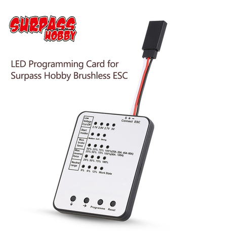 SURPASS HOBBY LED Programming card for RC Car 25A/35A/45A/60A/80A/120A/150A Brushless ESC Electronic Speed Controller programme ► Photo 1/6