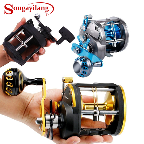 Sougayilang Saltwater Fishing Reels Cast Drum Wheel Trolling Casting Level Wind Reel Saltwater Boat Ocean Fishing Reel ► Photo 1/6