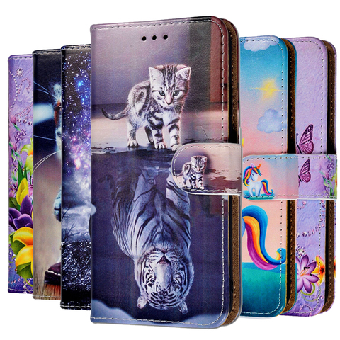 Print Flip Leather Cover For Meizu M6T M6s M6 M5c M5s M5 Note M9C C9 Pro Case Silicone Wallet Cover TPU Cases Coque ► Photo 1/6