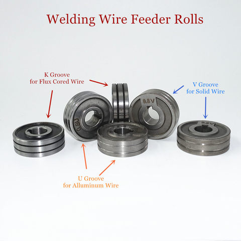 MIG Welding Wire Feeding Roll V U Knurl Groove 0.6mm 0.8mm 1.0mm Size 30x10x10mm LRS-775S SSJ-29 Wire Feeder Roll ► Photo 1/6