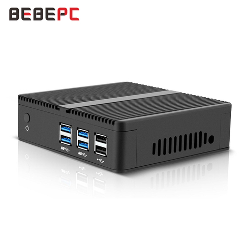 BEBEPC Mini PC Pentium 4405U Core i5 4200Y Celeron 3855U 2955U DDR3L Windows 10 HDMI WiFi HTPC 6*USB Fanless Office Computer ► Photo 1/6