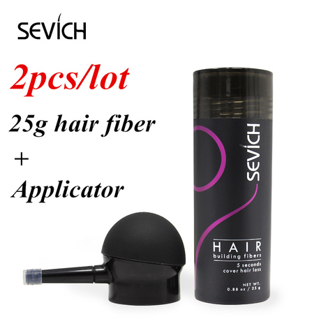 Sevich Hair Fiber Set 25g Hair Building Fiber + Applicator Keratin Fiber Hair Spray Thinning Thickening Hair Growth Treat ► Photo 1/6