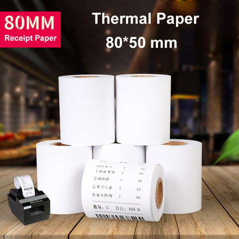 Thermal Paper 80x50mm Receipt Paper POS Cash Register Receipt Roll For 80mm Thermal Printer for Supermarket Pos Machine Paper ► Photo 1/6