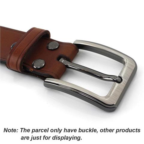 1pcs 40mm Fashion Men Belt Buckles Metal Brushed Single Pin End Bar Buckles Fit for 37mm-39mm Belt Leather Craft Jeans Parts ► Photo 1/6