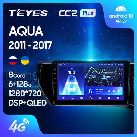 TEYES CC2L CC2 Plus For Toyota Aqua 2011 - 2017 Right hand driver Car Radio Multimedia Video Player Navigation GPS Android No 2din 2 din dvd ► Photo 1/6