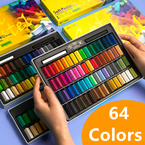 Mungyo Mini Finest Pigment Soft Chalk Pastels for Artists -  64 Colors 