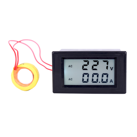 AC 80-500V 0-100A Embedded LED Digital Voltmeter Ammeter 110V 220V Voltage Current Meter Voltammeter Volt Amp Tester Detector ► Photo 1/6