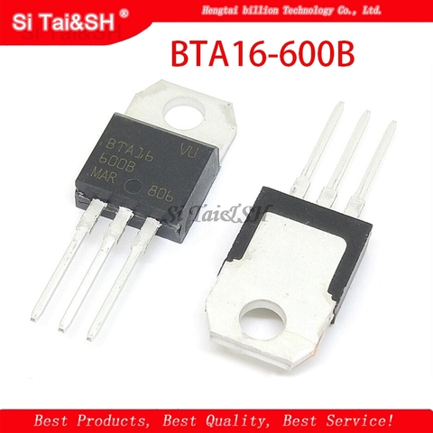 10pcs BTA16-600B TO-220 BTA16-600 TO220 16-600B BTA16 600V 16A TRIACS new and original ► Photo 1/1