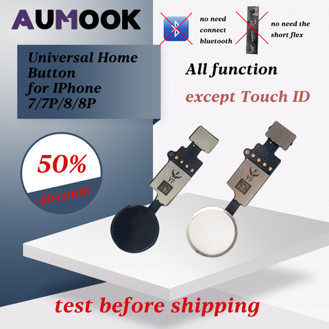 3rd Generation Universal Home Button For iPhone 7 7 plus 8 8 plus Button flex cable Restore Button Replacement return functions ► Photo 1/6