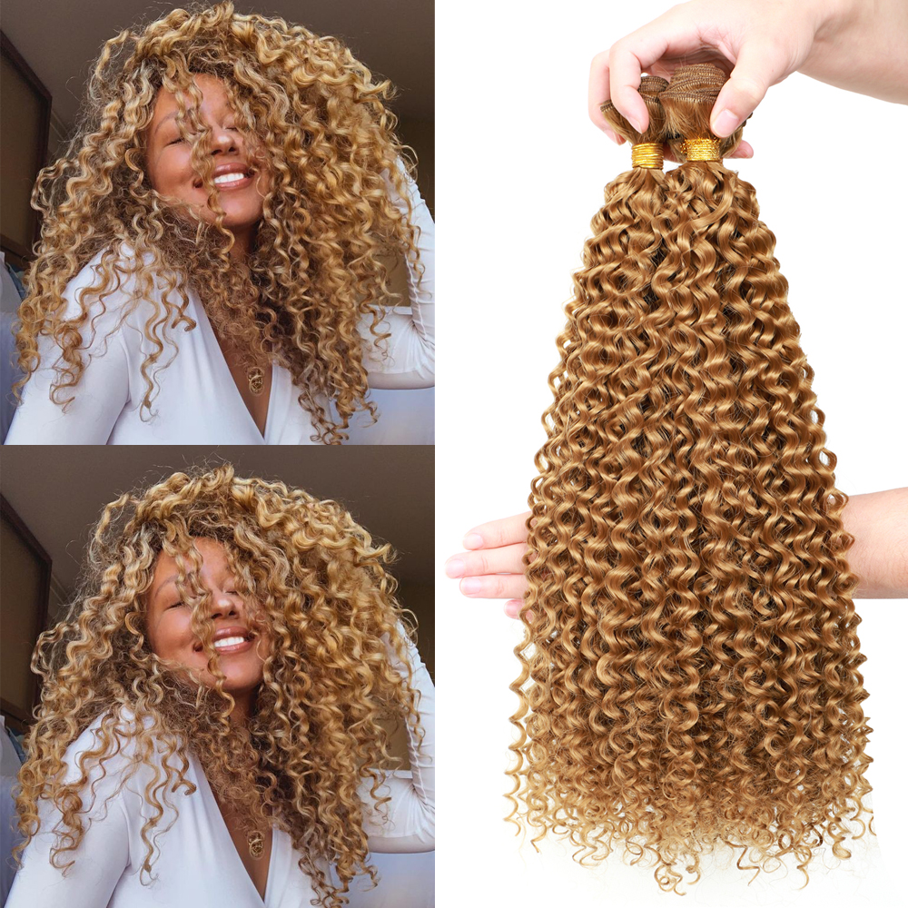YUnRong Synthetic Hair Weave Blonde 3pcs/pack Black 613 Kinky Curly Hair  Extensions Heat Resistant Fiber Afro Curly Bundles - Price history & Review  | AliExpress Seller - YunRong Hair Store 