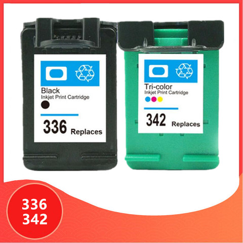 Ink Cartridge for hp 336 342 Replacement for hp336 for hp342 Deskjet 5440 PSC1510 Photosmart 1500 C3100 C3180 D5420 6310 printer ► Photo 1/6