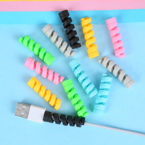 4PCS Free Shipping Cable Protector Silicone Bobbin Winder Wire Cord Organizer Cover for Apple iphone USB Charger Cable Cord ► Photo 1/3