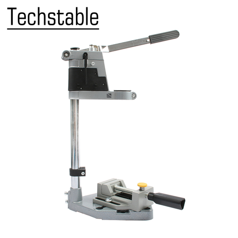 TECHSTABLE Aluminum bench Drill Stand Single-head Electric Drill  Base Frame Drill Holder Power Grinder accessories for Woodwork ► Photo 1/6