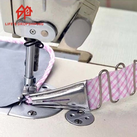 1pcs 18-45mm Overlock Folder Universal Bias Binder TapeHemmer Right Angle Sewing For Lockstitch Machine Rustproof Curve Edge ► Photo 1/6