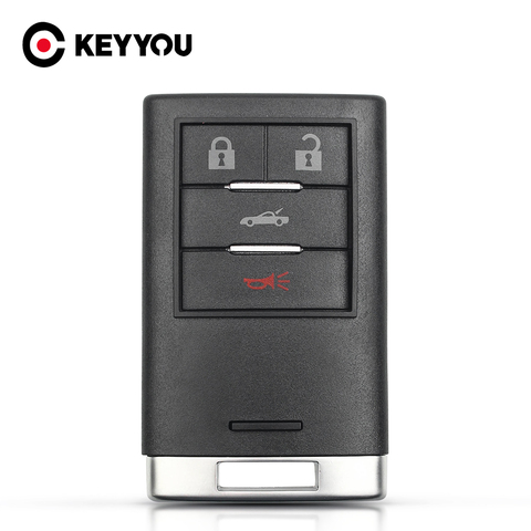 KEYYOU Replacement 4 Buttons Smart Remote Key Shell For Cadillac CTS XTS DTS SRX 2008-2013 ► Photo 1/6