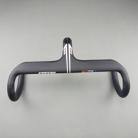 2022 newly carbon fibre road integrated handlebar with stem  matte ud racing cycling bicycle handlebar 400/420/440mm ► Photo 1/5