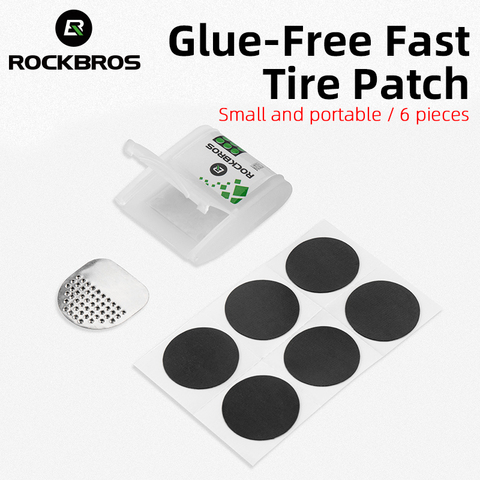 ROCKBROS No Glue Chip Bicycle Tire Repair Kit Mountain Bike Tire Repair Piece Thin Road Bike Available 1 piece Bike Accessories ► Photo 1/6