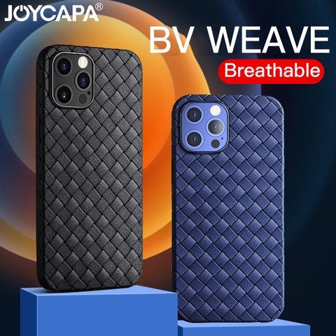 Breathable Mesh BV Grid Weave Phone Case For iPhone 12 11 Pro Max 12 Mini XR X XS Max 6 6S 7 8 Plus SE 2022 Soft Silicone Coque ► Photo 1/6