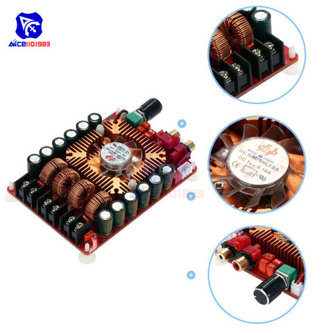 diymore TDA7498E 2*160W Dual Channel Audio Stereo Amplifier Module High Power Digital Amplifier Board Support BTL Mode DC 15-36V ► Photo 1/6