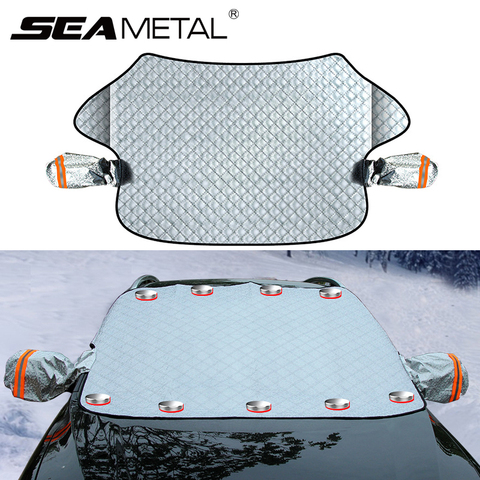 Car Exterior Protection Snow Blocked Car Snow Cover Ice Protector Visor Sun Shade Front Windshield Cover Block Shields for Cars ► Photo 1/6