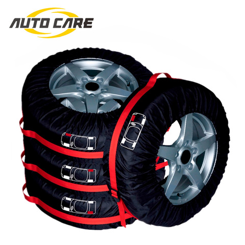4Pcs Car Spare Tyre Cover Garage Tire Case Auto Vehicle Automobile Tire Accessories Summer Winter Protector Tire Storage Bag ► Photo 1/6