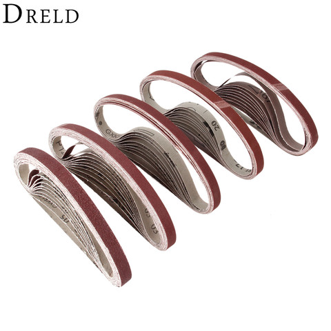 DRELD 10Pcs Dremel Accessories 15x452mm Abrasive Sanding Belt Grit 60-600 Sander Grinder Belt for Drill Grinding Polishing Tool ► Photo 1/6