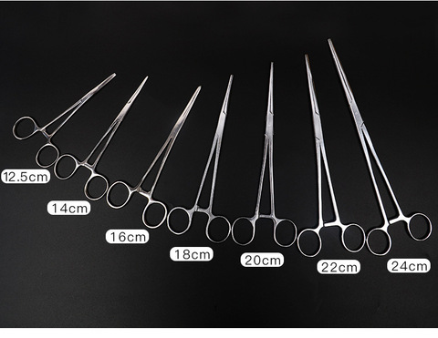 Survival Stainless Steel Curved Tip and Straight Tip Forceps Locking Clamps, Hemostatic Forceps Arterial Forceps ► Photo 1/6