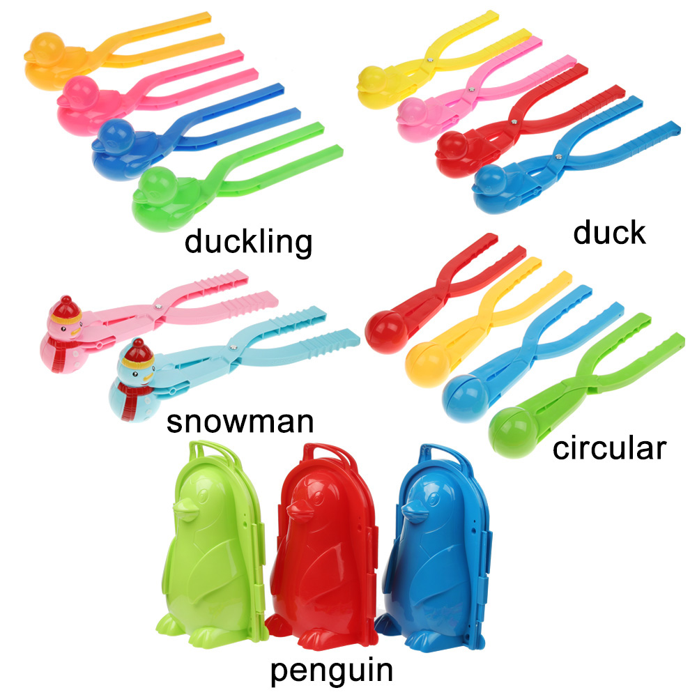 Toys Winter Duck Shaped Snow Shovel Snowball Clip Sand Mold Snowman Maker 