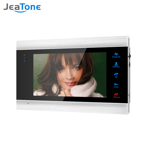 Jeatone 7 inch Indoor Monitor Video Door Phone Doorbell Intercom System Photo Video Record Taking Silver Wall Mounting Monitor ► Photo 1/6