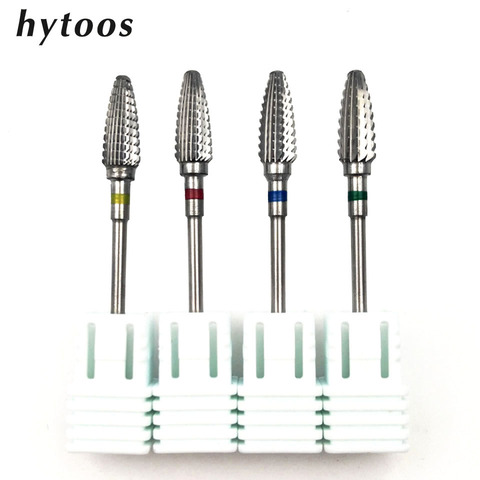 HYTOOS New sharp Tungsten Carbide Nail Drill Bit Rotary Burr Bits For Manicure Pedicure Electric Drill Accessories Nail Milling ► Photo 1/6