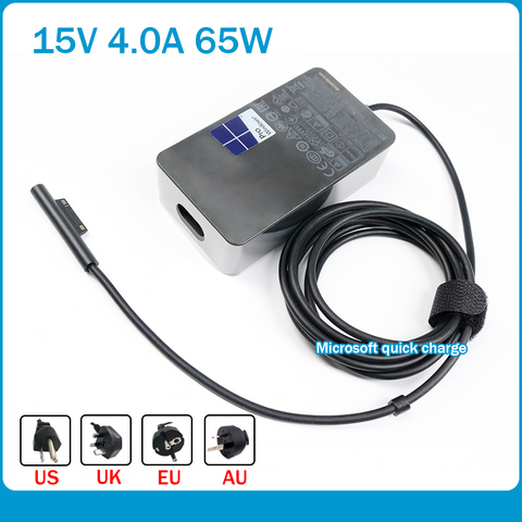 15V 4A 65W tablet pc charger 1706 for Microsoft Surface Pro 4 1724 Surface Book model 1705 laptop AC adapter with 5V usb port ► Photo 1/6