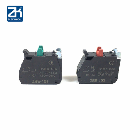 10pcs Button Switch Contact Block Zbe-101 No / Zbe-102 Nc Xb4/xb5 ► Photo 1/5