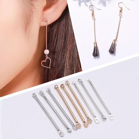 50pcs/lot 15-40 mm Double Cylinder Bar Earrings Connecting For Jewelry Making Earring Findings DIY Ear Jewelry Supplies ► Photo 1/6