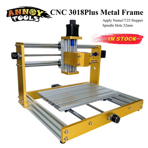 CNC 3018 update 3018plus Metal Frame Apply Nema17/23 Stepper  52mm Spindle CNC Wood Router,Pcb Milling Machine,Craved On Metal ► Photo 1/6