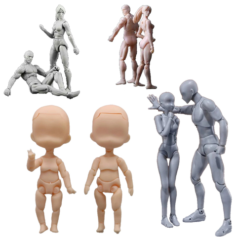 13-14cm SHF SHFiguarts Body Kun/Body Chan Archetype HE/SHE Ver OPTION BRICK WALL PVC Action Figure Draw Mannequin Toys ► Photo 1/6