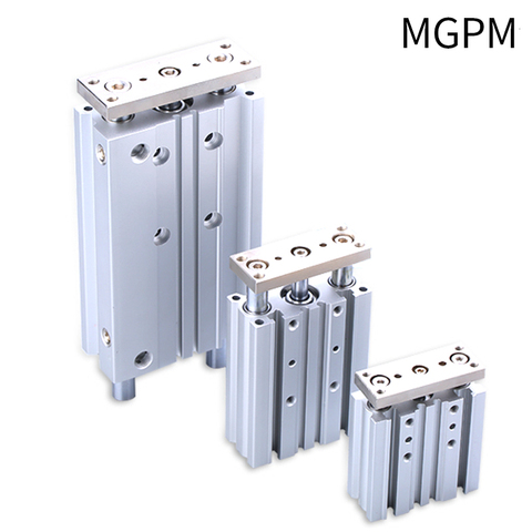 MGPM SMC size Compact Guide Cylinder BORE 12 16 20 25 32 40 50 63 Stroke 10 20 25 30 40 50 75 100 125 150 200 250 300 ► Photo 1/6