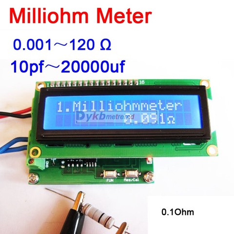 Milliohm Meter High Precision 0.001-120Ohm Low Resistance Tester Capacitance Meter Module ► Photo 1/2