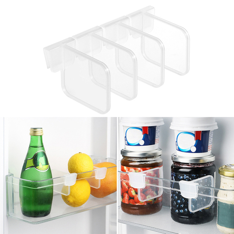 Refrigerator Storage Partition Board Free Combination Plastic Kitchen Tools Snap Type Bottle Can Shelf Sorting Partition Board ► Photo 1/6